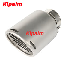 Load image into Gallery viewer, 1PC Curly Edge Strip Holes 304 Stainless Steel Car Muffler Tip Exhaust Pipe System for VW Golf 6 Golf 7 Golf R GTI Tiguan Muffler Cutter