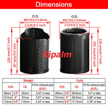Load image into Gallery viewer, 1PCS Car Universal Exhaust Pipe Carbon Fiber Cover Muffler Pipe Case Housing Without Logo