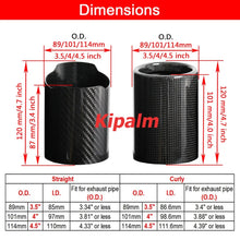 Load image into Gallery viewer, 1PCS Car Universal Exhaust Pipe Carbon Fiber Cover Muffler Pipe Case Housing Without Logo