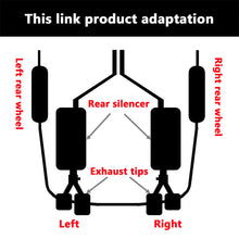 Load image into Gallery viewer, Meshed End Y Shaped Dual Carbon Fiber Silver Stainless Steel M Performance Carbon Fiber Exhaust Tips End Pipes Muffler Tips for BMW