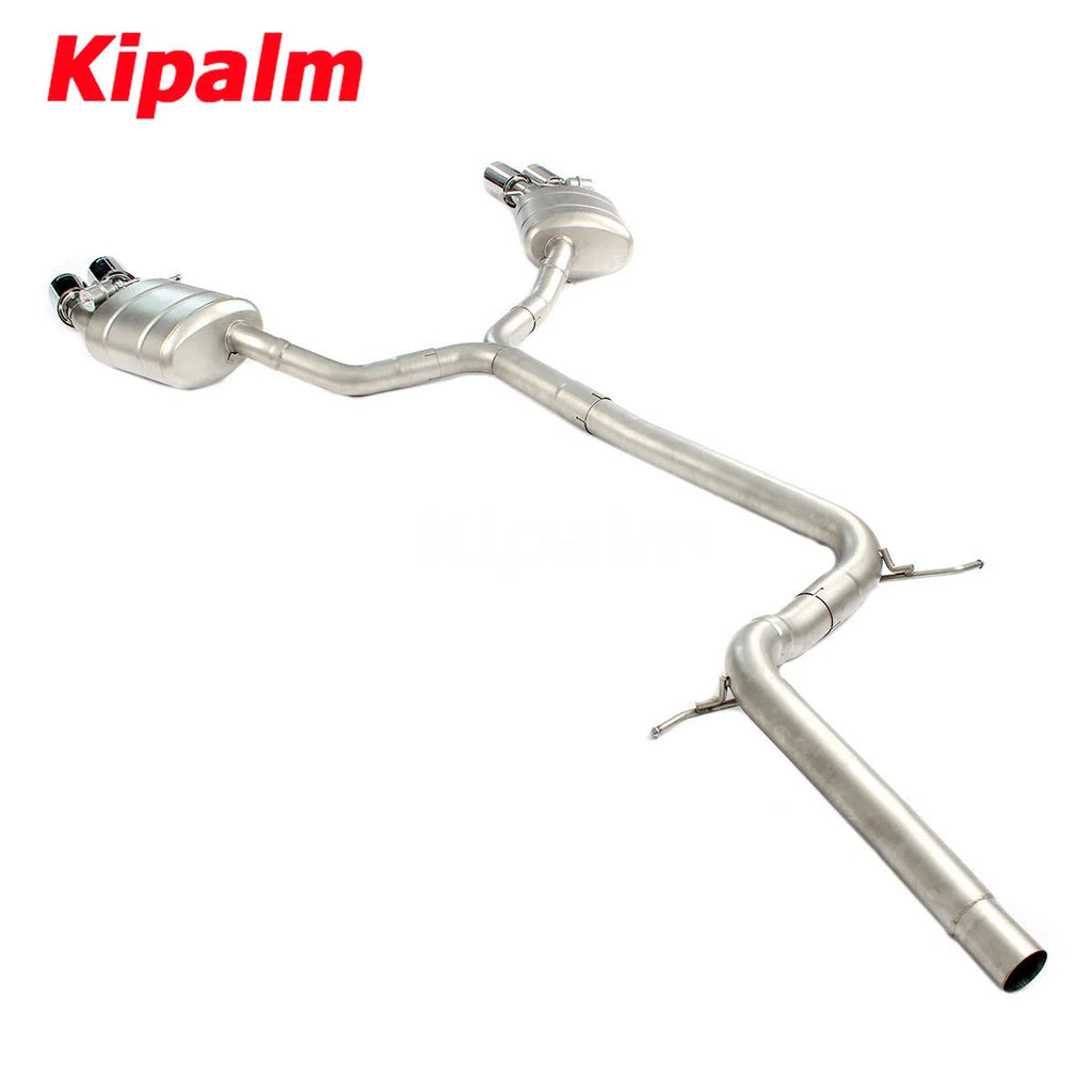 304 Stainless Steel Full Exhaust System Cat-back Fit for Audi A4L B9 2.0T 2017-2021 Forerunner