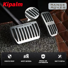 Load image into Gallery viewer, No Drill Gas Brake Pedal for Land Rover Evoque Discovery Sport Auto Aluminum Gas Accelerator Pedal and Brake Pedal with Logo