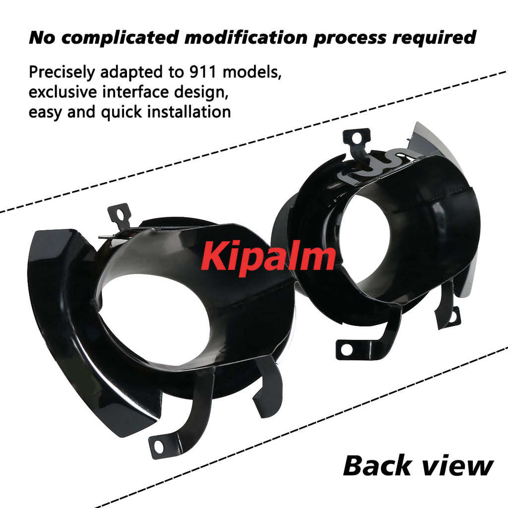 1pair OEM Titanium Black Stainless Steel Exhaust Tip for Porsche 911 Carrera 2019-2024 Car Accessories