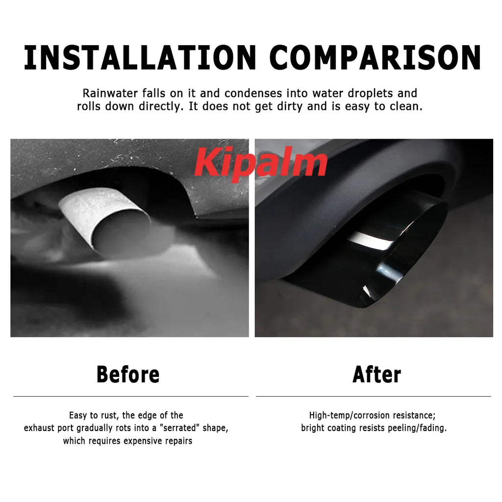 Universal Titanium Black Exhaust Pipe Tip
