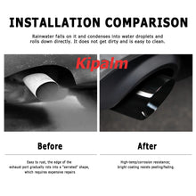 Load image into Gallery viewer, 1PC Double Wall End Shape Universal Titanium Black 304 Stainless Steel Car Muffler Tip Exhaust Pipe