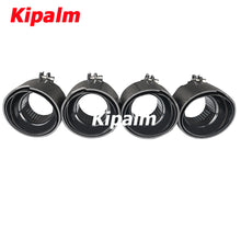 Load image into Gallery viewer, 4 PCS Black Carbon Fiber M Performance Exhaust Pipe Muffler Tip Stainless Steel Fits for BMW M3 G80 M4 G82 G83 G87