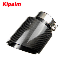 Load image into Gallery viewer, 127mm OD Universal Real Carbon Fiber Varies Inner Color Exhaust Pipe Muffler Tips Tailpipe Ends