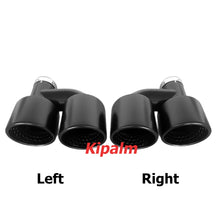 Load image into Gallery viewer, Honeycomb Holes Y Dual Matte Black Stainless Steel Exhaust Tail Tips for VW Golf Tiguan R MK7 Golf 6 with No Logo