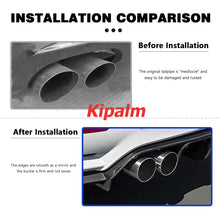 Load image into Gallery viewer, Single Layer Universal Chrome Exhaust Tips Blue Stainless Steel Muffler Pipe