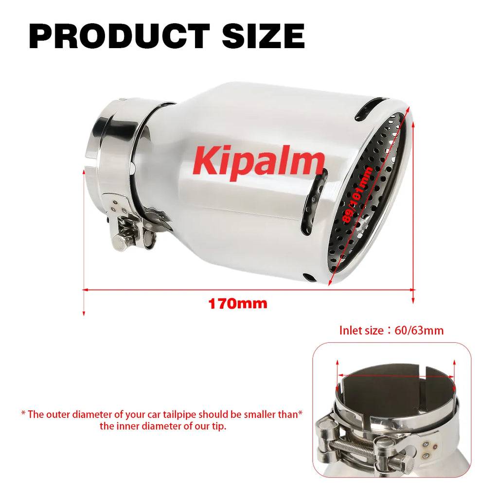 Universal Chrome Exhaust Pipe Tip