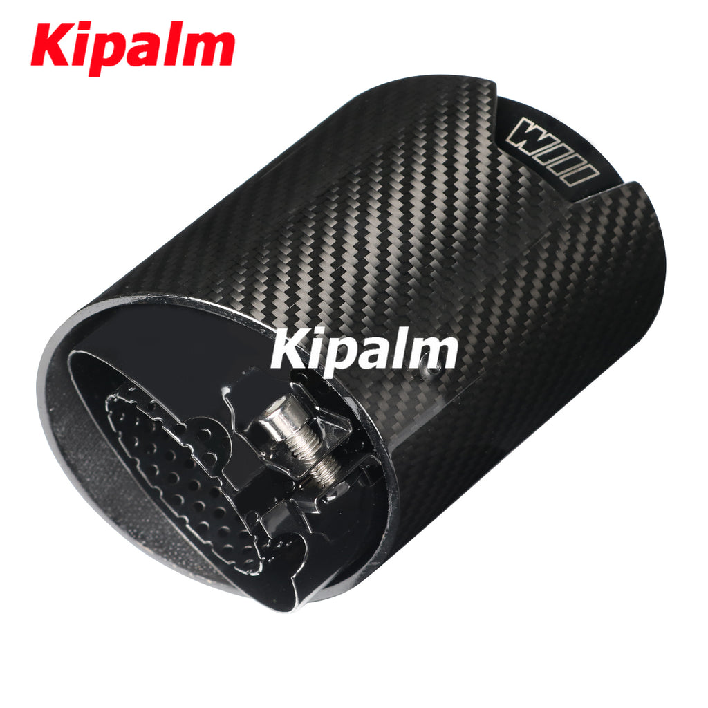 4 PCS Black Carbon Fiber M Performance Exhaust Pipe Muffler Tip Stainless Steel Fits for BMW M3 G80 M4 G82 G83 G87