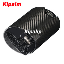 Load image into Gallery viewer, 4 PCS Black Carbon Fiber M Performance Exhaust Pipe Muffler Tip Stainless Steel Fits for BMW M3 G80 M4 G82 G83 G87