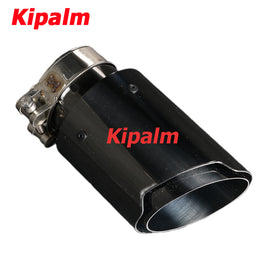 1PC Universal Titanium Black 304 Stainless Steel Car Muffler Tip Exhaust Pipe