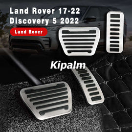 2pcs Stainless Steel Car Foot Rest Pedal Pads Cover with Rest Pedals Gas Brake Rest Pedal for Land Rover Discovery Defender