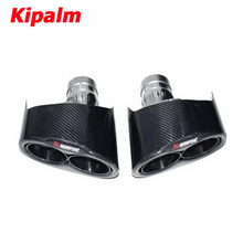 Load image into Gallery viewer, 1 Pair Y Style AK Carbon Muffler End Tips Exhaust Pipe for Audi A3 A4 A5 A6 A7 Modify RS3 RS4 RS5 RS6 RS7