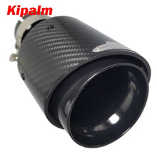 Load image into Gallery viewer, 1PC Universal MINI Twill Carbon Fiber Exhaust Pipe Extension Muffler Tip Black Coated 304 Stainless Steel