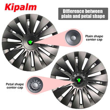 Load image into Gallery viewer, 4PCS New Design Tesla 19&#39;&#39; Black Wheel Cover Cap Model Y Full Cover Car Hubcaps