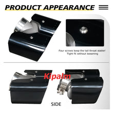 Load image into Gallery viewer, 1 Pair OEM Square Round Outlet Satinless Steel Exhaust Pipe for Land Rover Defender 90 110 2020-2024 with Guard Plate