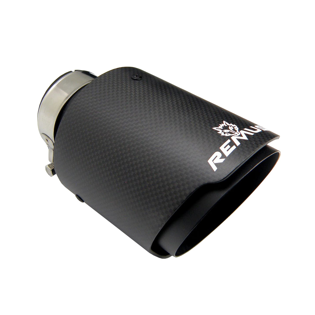 1pcs Carbon Fiber Remus Car Remus Wolf Exhaust Pipe Muffler Black Stainless Steel Tips For Golf Ford VW