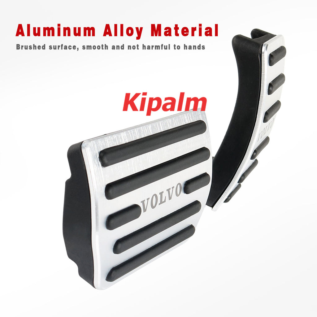 2pcs Aluminum Alloy Car Foot Rest Pedal Pads Cover with Rest Pedals Gas Brake Rest Pedal for Volvo S80 S60 XC60 S60