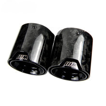 Load image into Gallery viewer, 4PCS Black Stainless Steel Forged Carbon Fiber Performance Exhaust Muffler Pipe for BMW M5 F90