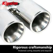 Load image into Gallery viewer, 1 Pair Dual Tips Chrome Black Stainless Steel Exhaust Pipe for BMW 3 Series G20 Oval Shape Tailpipe