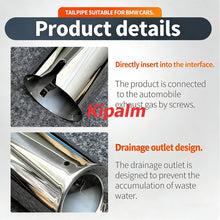 Load image into Gallery viewer, 2 PCS Blue Stainless Steel Exhaust Pipe Chrome OEM Muffler Tip Fits for BMW X3 X4 2018-2021