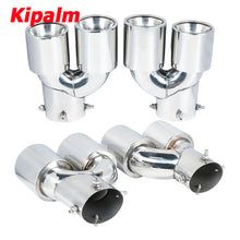 Load image into Gallery viewer, 1 Pair Dual Tips Chrome Black Stainless Steel Exhaust Pipe for BMW 3 Series G20 Oval Shape Tailpipe