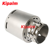 Load image into Gallery viewer, 1PC Curly Edge Strip Holes 304 Stainless Steel Car Muffler Tip Exhaust Pipe System for VW Golf 6 Golf 7 Golf R GTI Tiguan Muffler Cutter