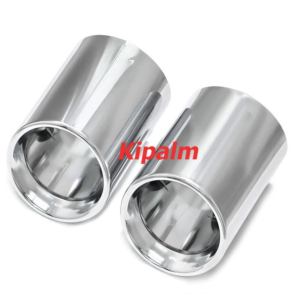 2 PCS Slip-on Black Stainless Steel Exhaust Pipe Chrome OEM Muffler Tip Fits for BMW Z4 G29 2019-2024