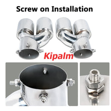 Load image into Gallery viewer, 1 Pair Dual Tips Chrome Black Stainless Steel Exhaust Pipe for BMW 3 Series G20 Oval Shape Tailpipe