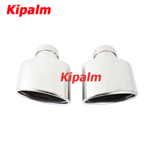 Load image into Gallery viewer, 1pc Oval Outlet Chrome Exhaust Tips Muffler Stainless Steel Pipe