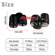 Load image into Gallery viewer, 1 Pair Quad Carbon Fiber Black Exhaust Pipe for BMW X5 X6 G05 G06 2020+ Rear Muffler Tip