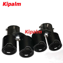 Load image into Gallery viewer, 1 Pair Dual Out Carbon Fiber Black Exhaust Pipe for BMW 3 Series G20 Oval Shape Rear Muffler Tip