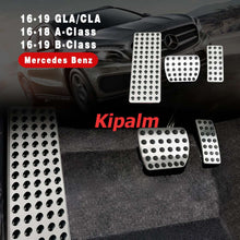 Load image into Gallery viewer, 3pcs Stainless Steel Car Foot Rest Pedal Pads Cover with Rest Pedals Gas Brake Rest Pedal for Mecerdes Benz GLA CLA A B Class LHD
