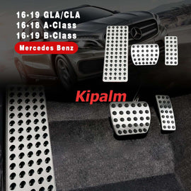 3pcs Stainless Steel Car Foot Rest Pedal Pads Cover with Rest Pedals Gas Brake Rest Pedal for Mecerdes Benz GLA CLA A B Class LHD