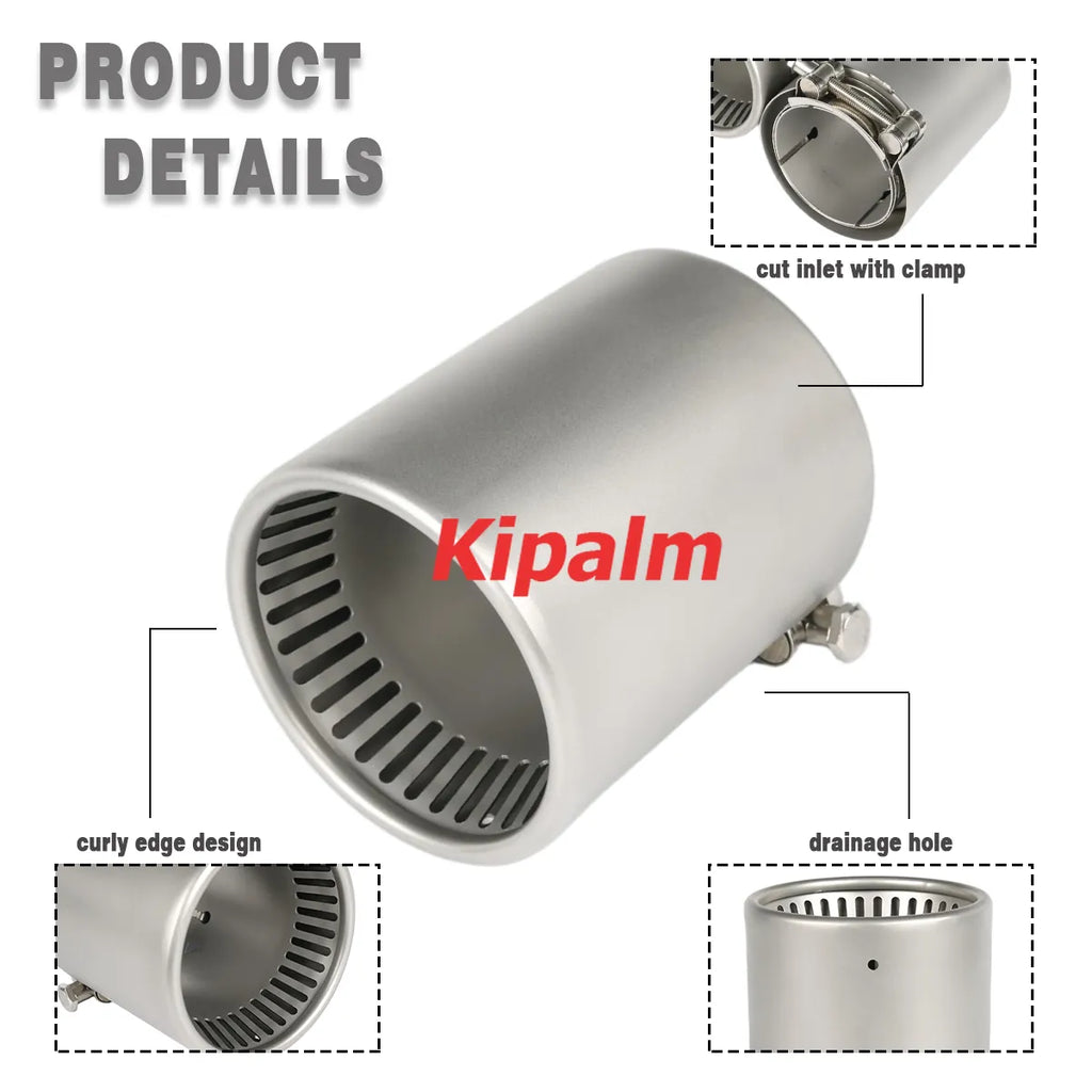 Curly Edge Stainless Steel Exhaust Tip