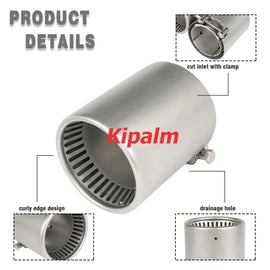 Curly Edge Stainless Steel Exhaust Tip