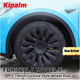 4PCS Tesla Model Y 2023 Full Coverage Sport Wheel Cover Cap 19 Inch Replacement Vehicle Hubcaps Accessories