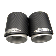Load image into Gallery viewer, 1PC Carbon Fiber Exhaust Tip Muffler Tips Fit for Mini Cooper R55 R56 R57 R58 R59 R60 R61 F54 F55 F56 F57 F60 Mini Tail Pipe Tip