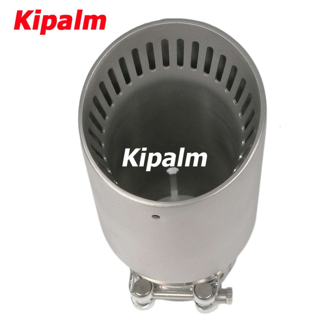 1PC Strip Holes 304 Stainless Steel Car Muffler Tip Exhaust Pipe System for VW Golf 6 Golf 7 Golf R GTI Tiguan Muffler Cutter