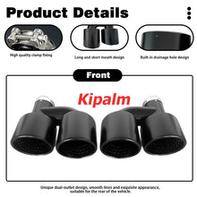 Load image into Gallery viewer, Honeycomb Holes Y Dual Matte Black Stainless Steel Exhaust Tail Tips for VW Golf Tiguan R MK7 Golf 6 with No Logo