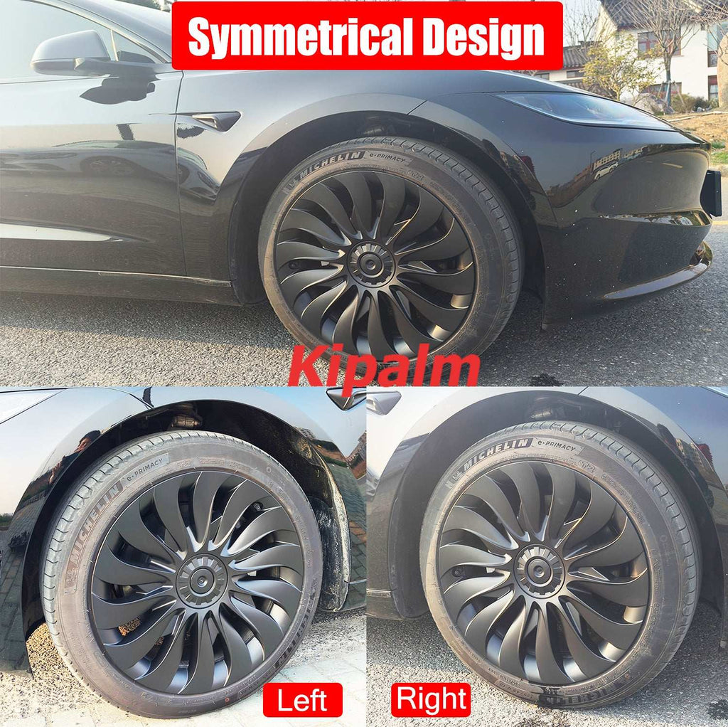 4PCS Tesla Model 3 Highland 2023 18 inch Symmetrical Wheel Cover 2024 Replacement Vehicle Hubcaps Accessories