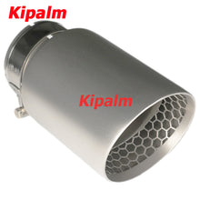 Load image into Gallery viewer, 1PC Honeycomb Holes 304 Stainless Steel Car Muffler Tip Exhaust Pipe System for VW Golf 6 Golf 7 Golf R GTI Tiguan Muffler Cutter