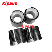 Load image into Gallery viewer, 4 PCS Carbon Fiber M Performance Exhaust Pipe Muffler Tip Stainless Steel Fits for BMW M3 G80 M4 G82 G87