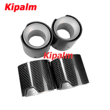 Load image into Gallery viewer, 4 PCS Carbon Fiber M Performance Exhaust Pipe Muffler Tip Stainless Steel Fits for BMW M3 G80 M4 G82 G87