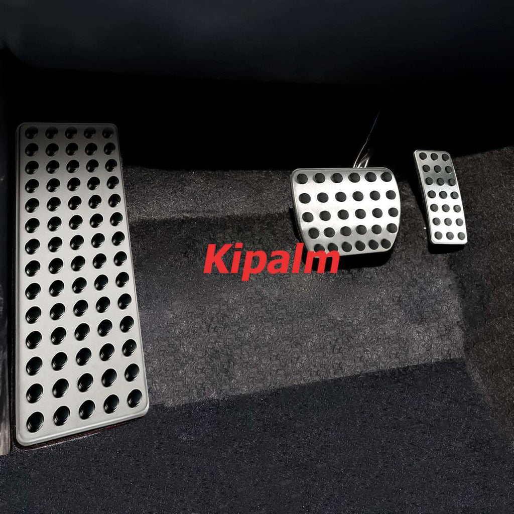 3pcs Stainless Steel Car Foot Rest Pedal Pads Cover with Rest Pedals Gas Brake Rest Pedal for Mecerdes Benz GLA CLA A B Class LHD