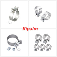 Load image into Gallery viewer, Kipalm Universal 304 Stainless Steel Car Turbo High Hardness O Band Clamp For Downpipe Header Manifold