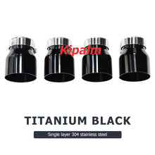 Load image into Gallery viewer, Single Layer Universal Chrome Exhaust Tips Blue Stainless Steel Muffler Pipe