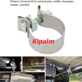 Kipalm Universal 304 Stainless Steel Car Turbo High Hardness O Band Clamp For Downpipe Header Manifold